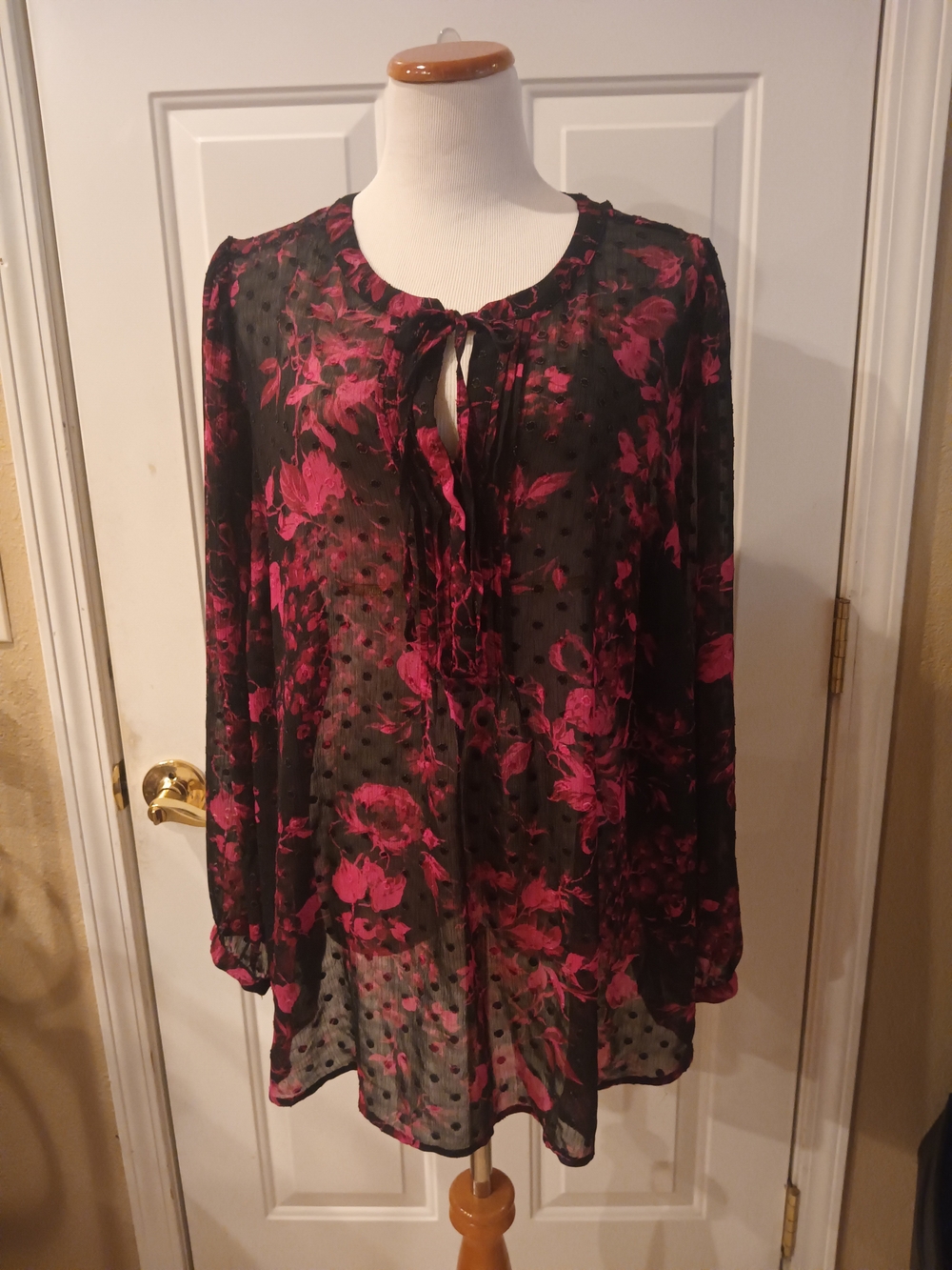 Torrid Sheer Hot Pink Top